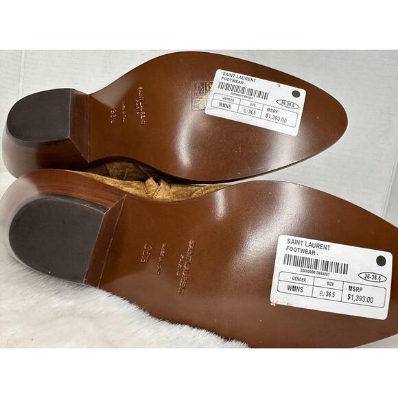 Saint Laurent brown Ankle Cowboy Boot Womens size EU 36.5 (US 6) - Picture 7 of 14